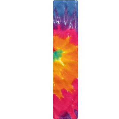 Colorful Spiral Tie Dye Print Table Runner