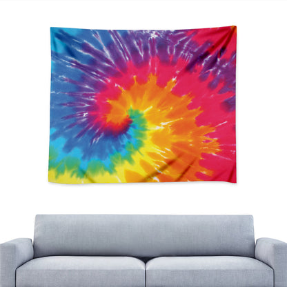 Colorful Spiral Tie Dye Print Tapestry