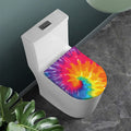Colorful Spiral Tie Dye Print Toilet Lid Cover