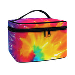 Colorful Spiral Tie Dye Print Travel Makeup Bag