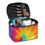 Colorful Spiral Tie Dye Print Travel Makeup Bag