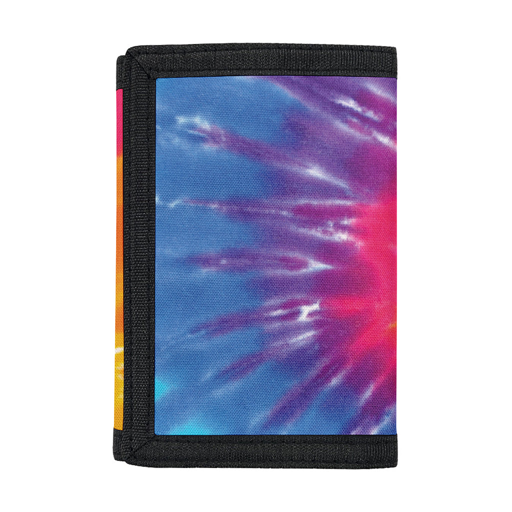 Colorful Spiral Tie Dye Print Trifold Wallet