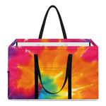 Colorful Spiral Tie Dye Print Utility Tote Bag
