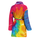 Colorful Spiral Tie Dye Print Women's Bathrobe