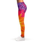 Colorful Spiral Tie Dye Print Women's Leggings