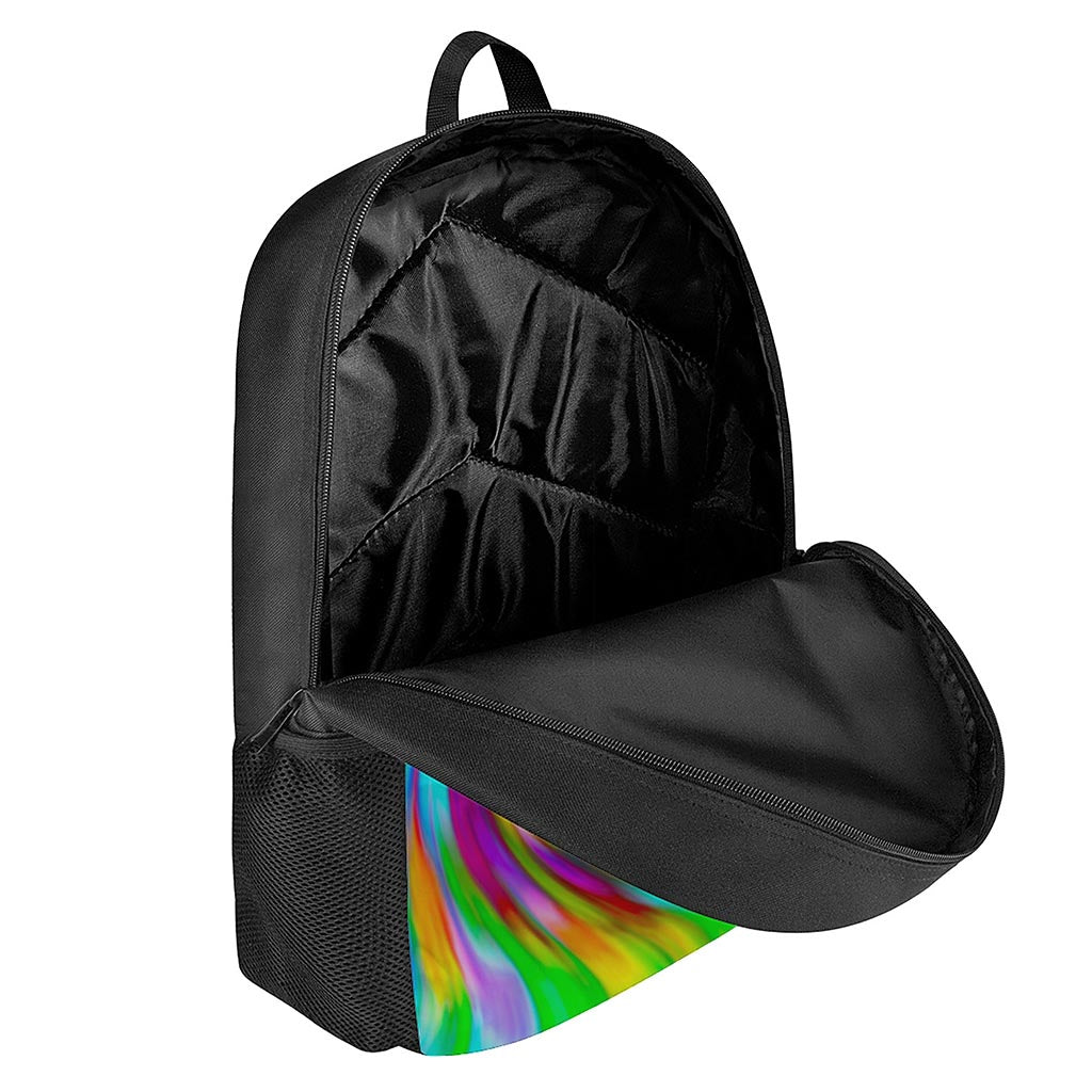 Colorful Spiral Trippy Print 17 Inch Backpack
