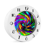 Colorful Spiral Trippy Print Alarm Clock