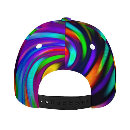 Colorful Spiral Trippy Print Baseball Cap