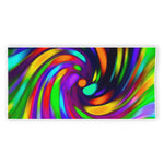 Colorful Spiral Trippy Print Beach Towel