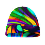 Colorful Spiral Trippy Print Beanie