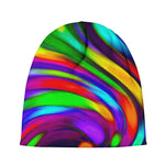 Colorful Spiral Trippy Print Beanie