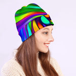 Colorful Spiral Trippy Print Beanie