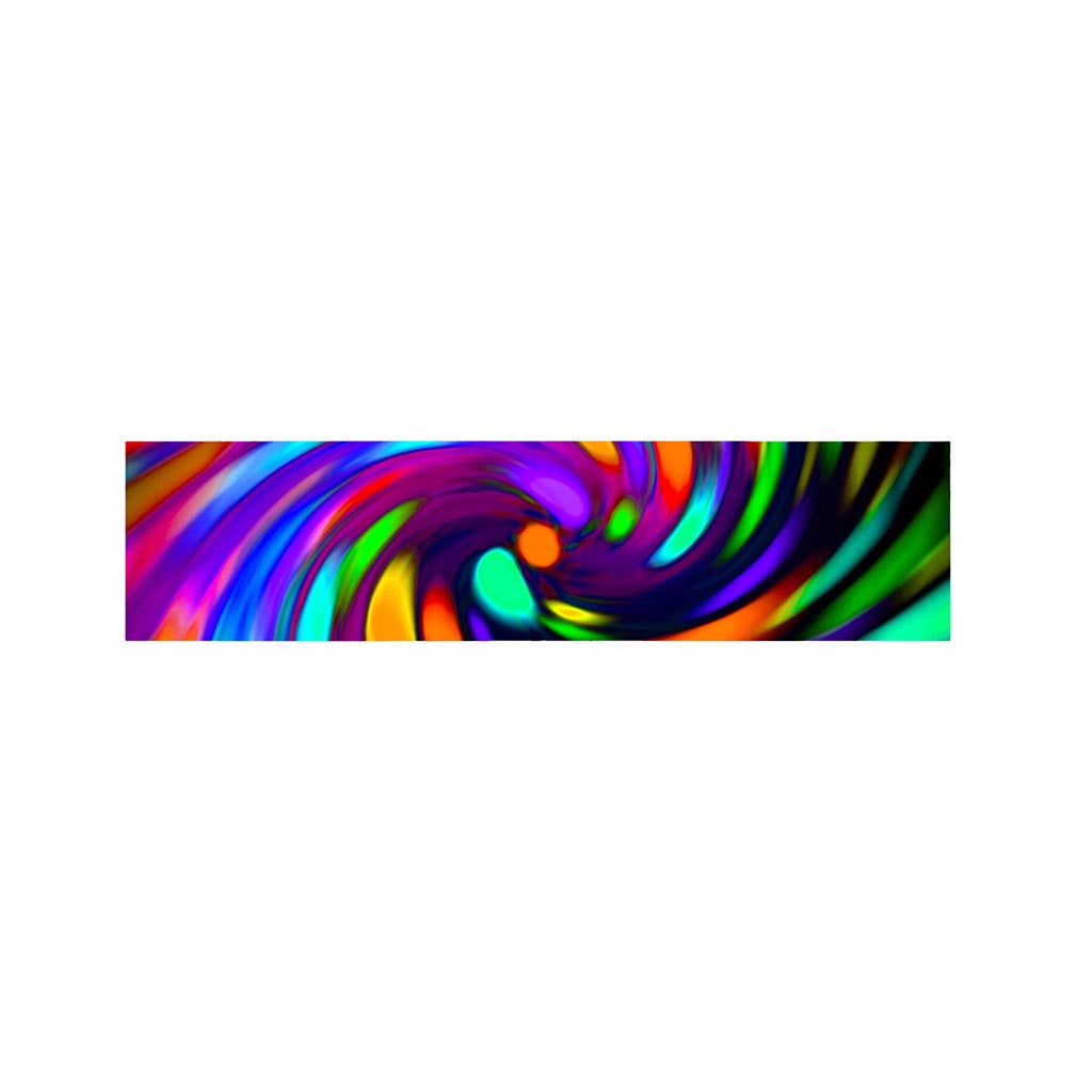 Colorful Spiral Trippy Print Bed Runner