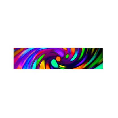 Colorful Spiral Trippy Print Bed Runner