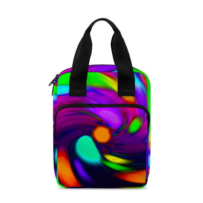 Colorful Spiral Trippy Print Bible Tote Bag