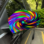 Colorful Spiral Trippy Print Car Side Mirror Covers