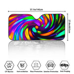 Colorful Spiral Trippy Print Car Windshield Sun Shade
