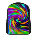 Colorful Spiral Trippy Print Casual Backpack