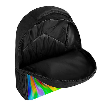 Colorful Spiral Trippy Print Casual Backpack
