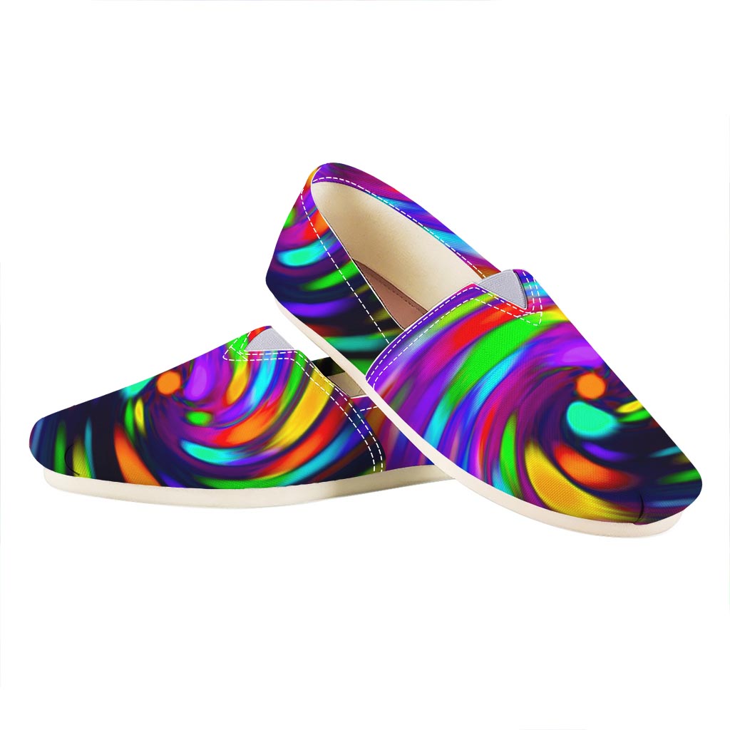 Colorful Spiral Trippy Print Casual Shoes