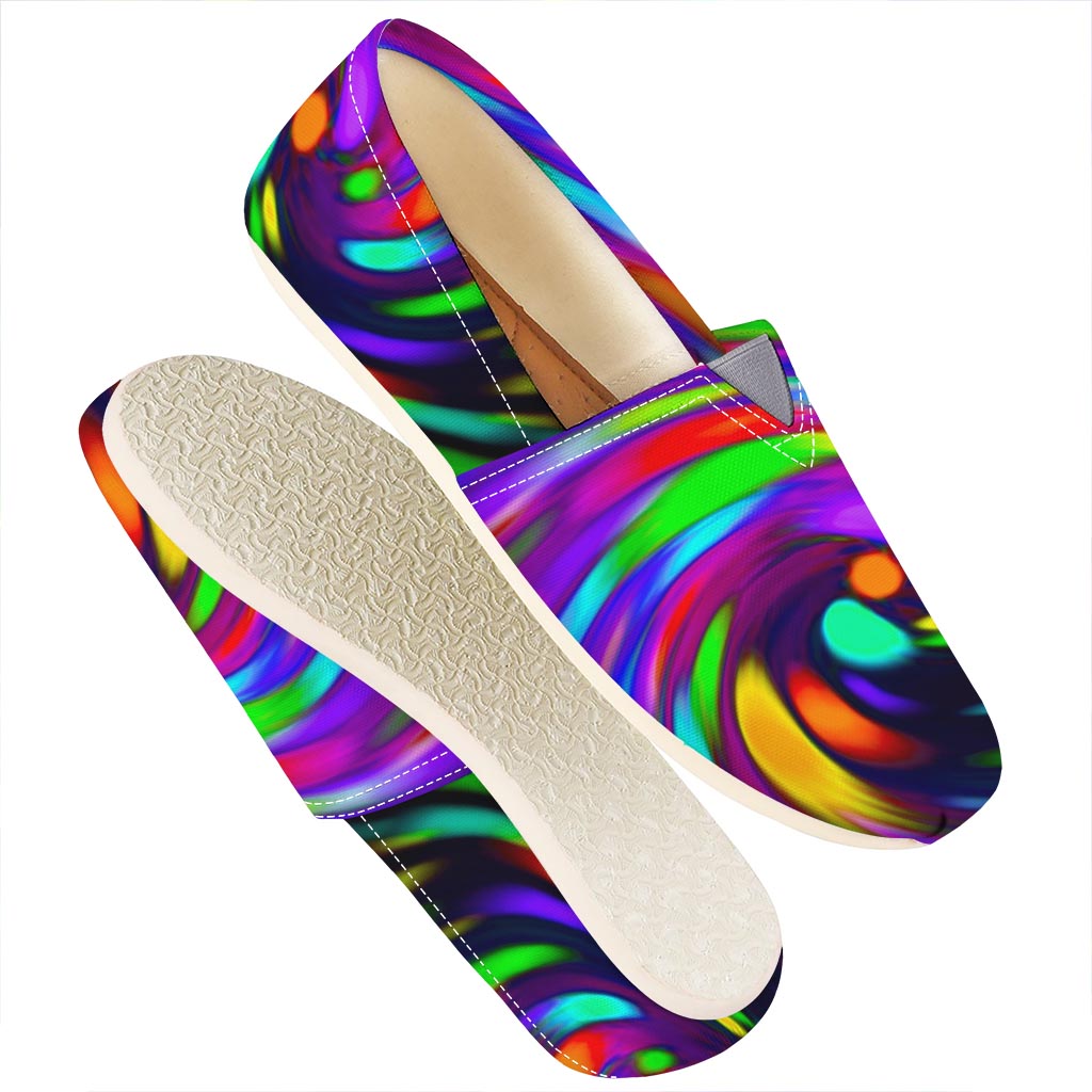 Colorful Spiral Trippy Print Casual Shoes