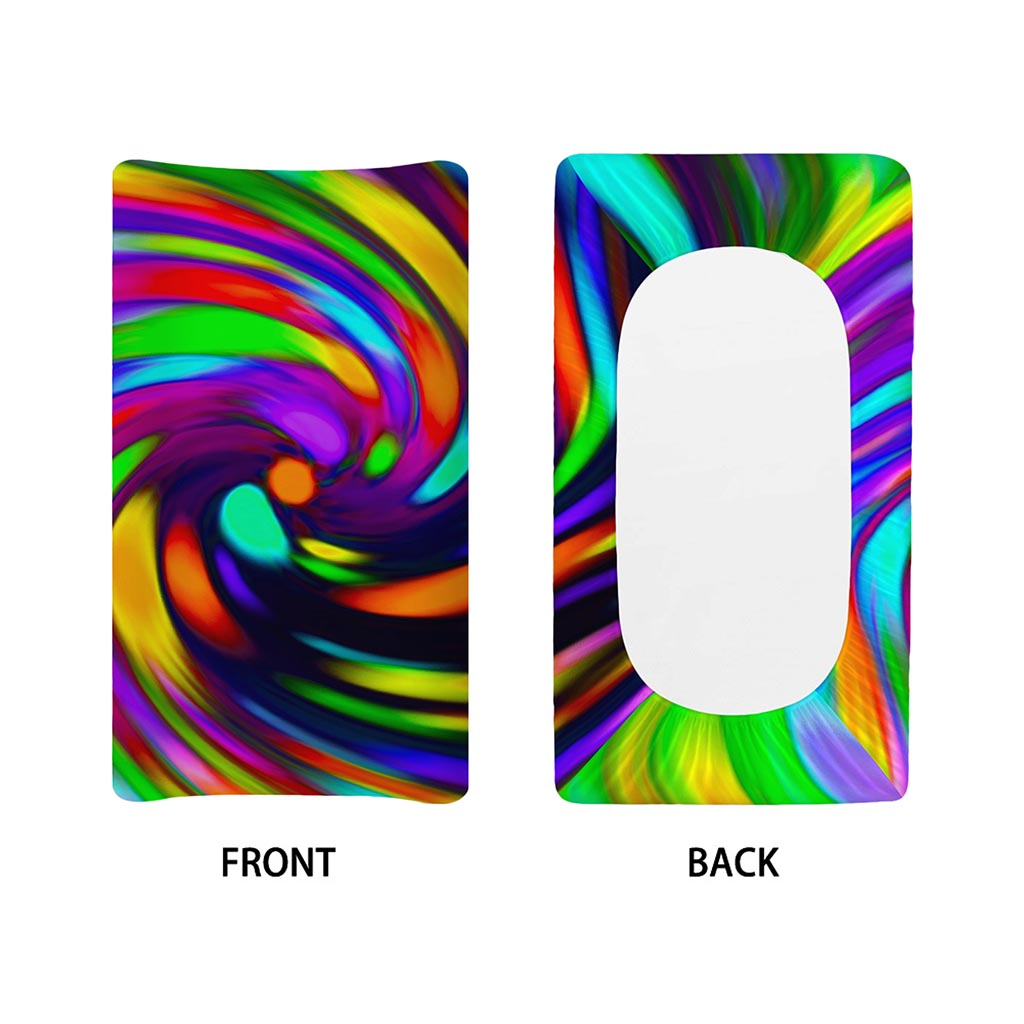 Colorful Spiral Trippy Print Changing Pad Cover