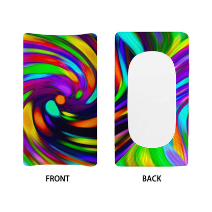 Colorful Spiral Trippy Print Changing Pad Cover