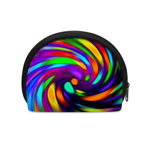 Colorful Spiral Trippy Print Coin Purse