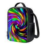 Colorful Spiral Trippy Print Crossbody Lunch Bag
