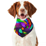 Colorful Spiral Trippy Print Dog Bandana