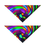 Colorful Spiral Trippy Print Dog Bandana