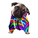 Colorful Spiral Trippy Print Dog Zip Up Hoodie