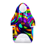 Colorful Spiral Trippy Print Dog Zip Up Hoodie