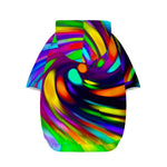 Colorful Spiral Trippy Print Dog Zip Up Hoodie