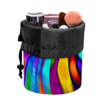 Colorful Spiral Trippy Print Drawstring Makeup Bag