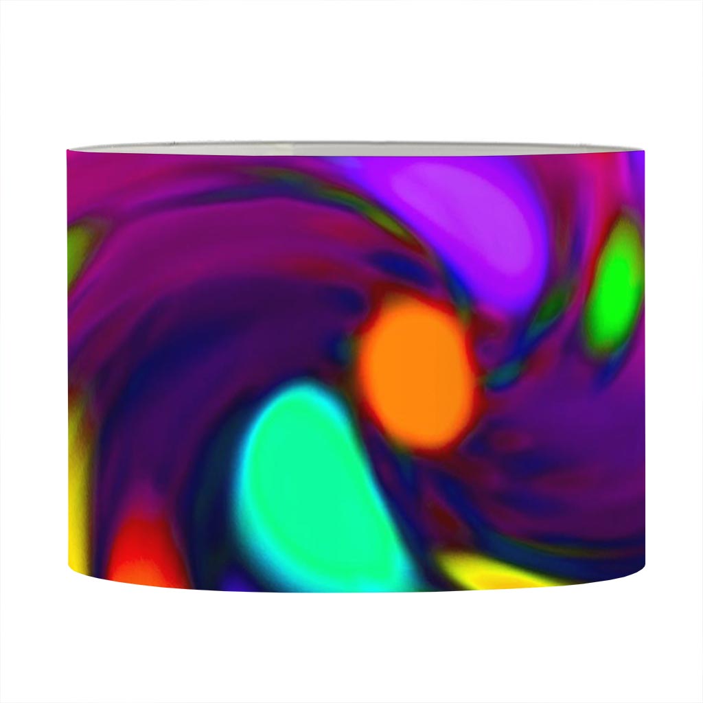 Colorful Spiral Trippy Print Drum Lamp Shade