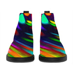 Colorful Spiral Trippy Print Flat Ankle Boots