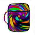 Colorful Spiral Trippy Print Front Pocket Bible Bag