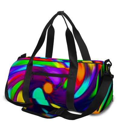 Colorful Spiral Trippy Print Gym Bag