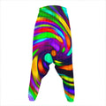 Colorful Spiral Trippy Print Hammer Pants