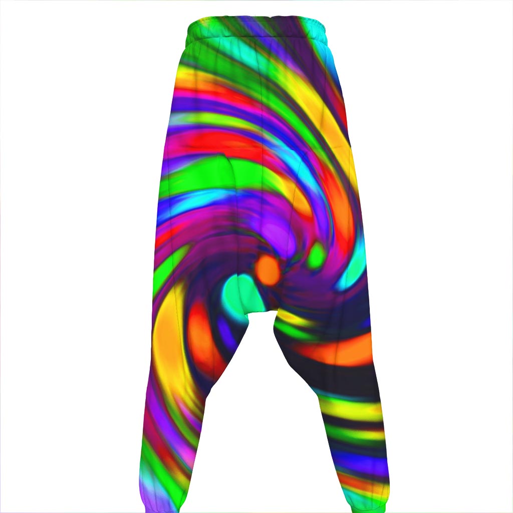 Colorful Spiral Trippy Print Hammer Pants