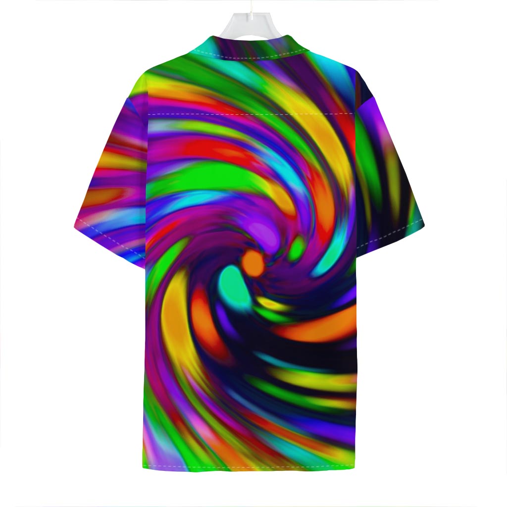 Colorful Spiral Trippy Print Hawaiian Shirt
