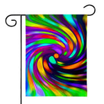 Colorful Spiral Trippy Print House Flag