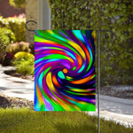 Colorful Spiral Trippy Print House Flag