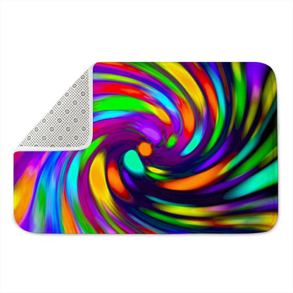 Colorful Spiral Trippy Print Indoor Door Mat
