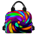 Colorful Spiral Trippy Print Insulated Lunch Bag