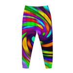 Colorful Spiral Trippy Print Jogger Pants