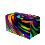 Colorful Spiral Trippy Print Leather Tissue Box Cover