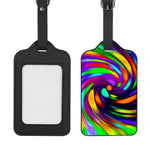 Colorful Spiral Trippy Print Luggage Tag
