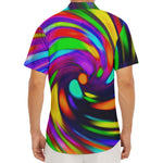 Colorful Spiral Trippy Print Men's Deep V-Neck Shirt